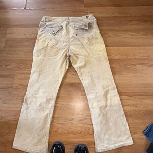 Zd Women's Tan and Cream Trousers